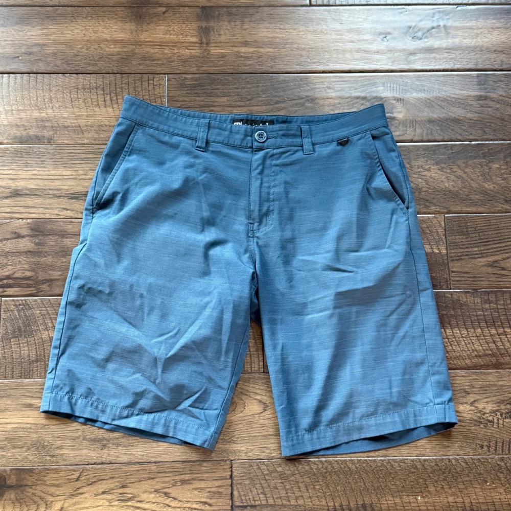 TravisMathew Mens Golf Shorts Blue Grey Size 34 Heathered Hybrid Performance‎
